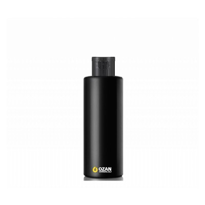200 ml Siyah Polietilen �i�e Siyah Fliptop Kapakl� Silindir HDPE �i�e
