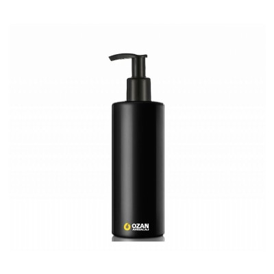 200 ml Siyah Polietilen �i�e Siyah Pompal� Silindir HDPE �i�e