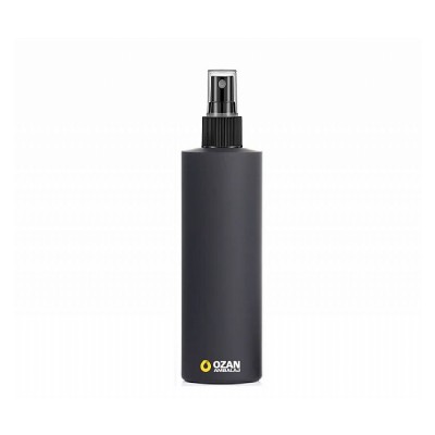 200 ml Siyah Polietilen �i�e Siyah Spreyli Silindir HDPE �i�e