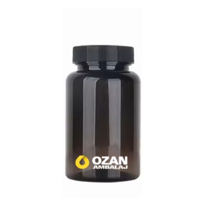 200 ml Siyah Transparan Tablet Kaps�l �i�esi 