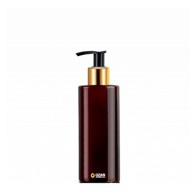 200 ml Toptan Amber Silindir Pet �i�e Gold Siyah Losyon S�v� Sabun Pompas�