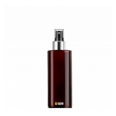 200 ml Toptan Amber Silindir Pet �i�e G�m�� Siyah Parmak Spreyli