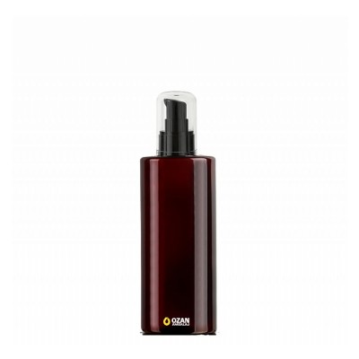 200 ml Toptan Amber Silindir Pet �i�e Siyah Krem Pompas�