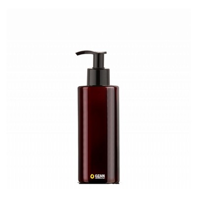 200 ml Toptan Amber Silindir Pet �i�e Siyah Losyon S�v� Sabun Pompas�