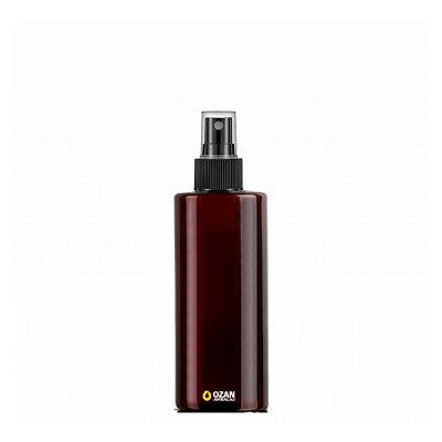 200 ml Toptan Amber Silindir Pet �i�e Siyah Parmak Spreyli 