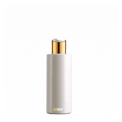 200 ml Toptan Beyaz Silindir Pet �i�e Gold Beyaz Disctop Kapak