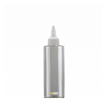 200 ml Toptan �effaf Silindir Pet �i�e Beyaz Asans�r Kapak