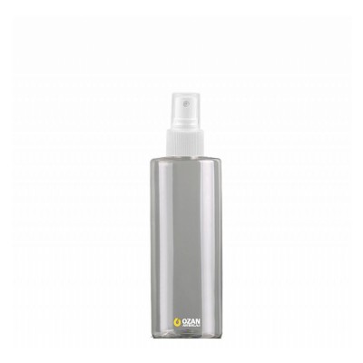 200 ml Toptan �effaf Silindir Pet �i�e Beyaz Parmak Spreyli 
