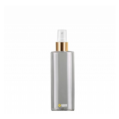 200 ml Toptan �effaf Silindir Pet �i�e Gold Beyaz Parmak Spreyli