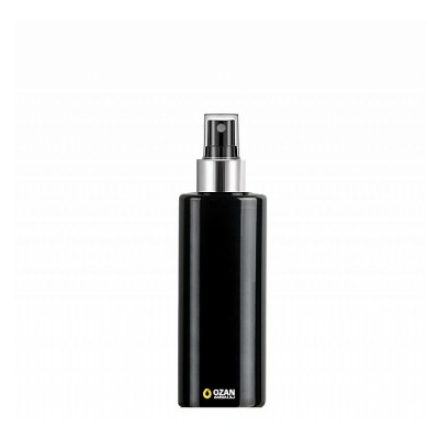 200 ml Toptan Siyah Silindir Pet �i�e G�m�� Siyah Parmak Spreyli