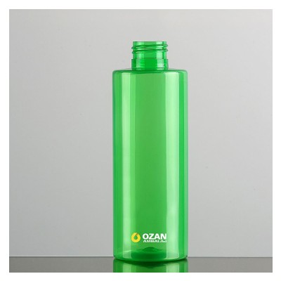200 ml Ye�il Silindir K�t Plastik Pet �i�e Siyah Mini Trigger Sprey ve Siyah Disctop Kapak