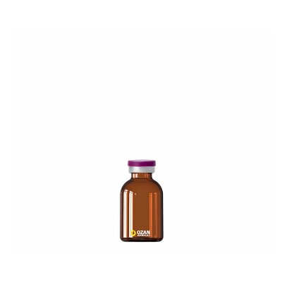 25 ml Amber Penisilin Cam �i�e Mor Flip Off Kapak Toptan