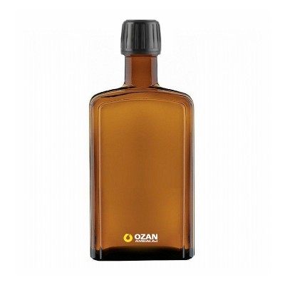 250 ml Amber Cam Kare Ecza �urup �i�esi Siyah Kilitli Kapak 28 pp