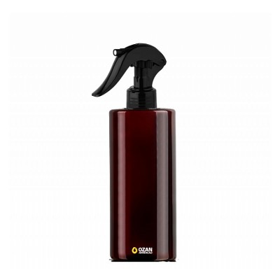 250 ml Amber Silindir Pet �i�e Siyah Trigger Spreyli Toptan