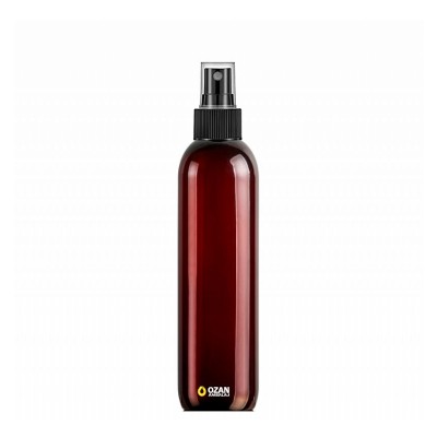 250 ml Amber Toptan Pet �i�e Siyah Parmak Spreyli