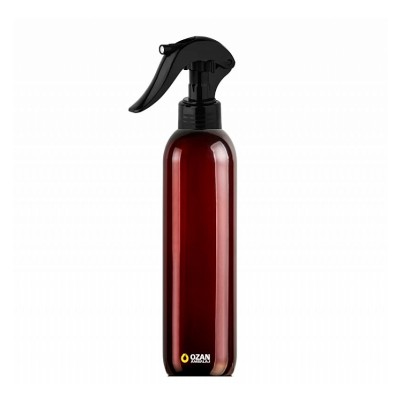 250 ml Amber Uzun Boston Pet �i�e Siyah Trigger Spreyli Toptan