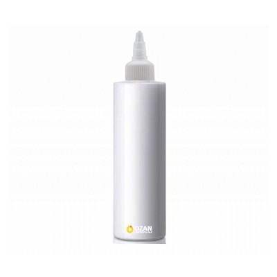 250 ml Beyaz Polietilen �i�e Beyaz Asans�r Kapakl� Silindir HDPE �i�e