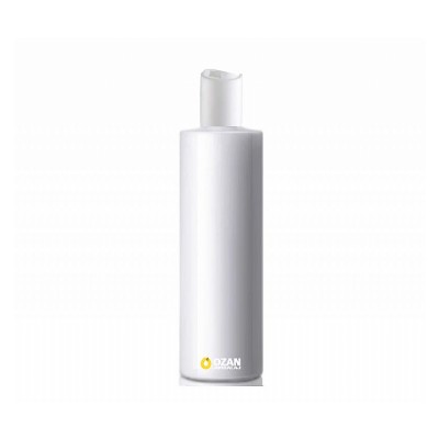 250 ml Beyaz Polietilen �i�e Beyaz Disctop Kapakl� Silindir HDPE �i�e