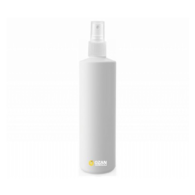 250 ml Beyaz Polietilen �i�e Beyaz Spreyli Silindir HDPE �i�e