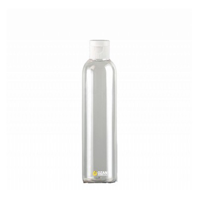 250 ml �effaf Toptan Pet �i�e Beyaz Fliptop Kapak