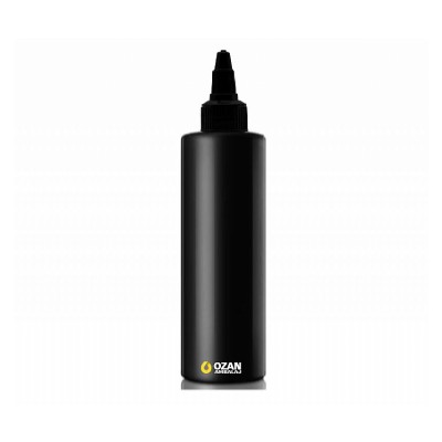 250 ml Siyah Polietilen �i�e Siyah Asans�r Kapakl� Silindir HDPE �i�e
