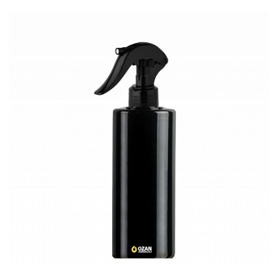 250 ml Siyah Silindir Pet �i�e Siyah Trigger Spreyli Toptan