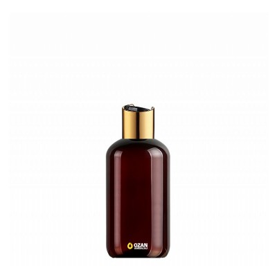 250 ml Toptan Amber Pet �i�e Gold Siyah Disctop Kapak