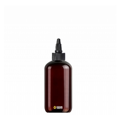 250 ml Toptan Amber Pet �i�e Siyah Asans�r Kapak
