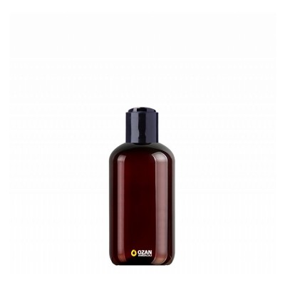 250 ml Toptan Amber Pet �i�e Siyah Disctop Kapak