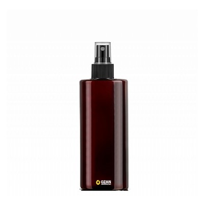 250 ml Toptan Amber Silindir Pet �i�e Siyah Parmak Spreyli 