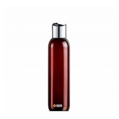 250 ml Toptan Amber Uzun Pet �i�e G�m�� Siyah Disctop Kapak