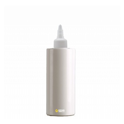 250 ml Toptan Beyaz Silindir Pet �i�e Beyaz Asans�r Kapak