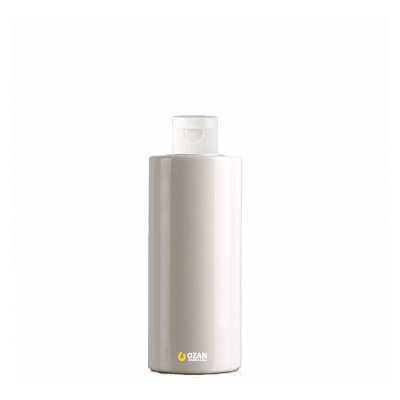 250 ml Toptan Beyaz Silindir Pet �i�e Beyaz Fliptop Kapak