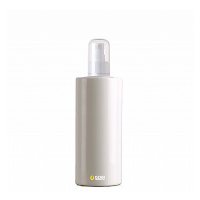 250 ml Toptan Beyaz Silindir Pet �i�e Beyaz Krem Pompas�