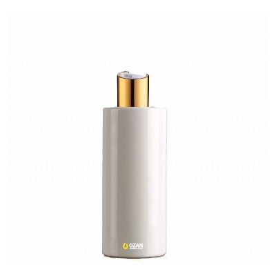 250 ml Toptan Beyaz Silindir Pet �i�e Gold Beyaz Disctop Kapak
