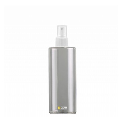 250 ml Toptan �effaf Silindir Pet �i�e Beyaz Parmak Spreyli 