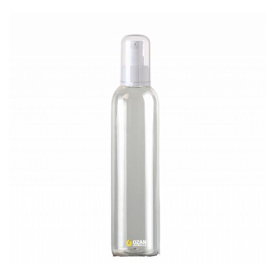 250 ml Toptan �effaf Uzun Boston Pet �i�e Beyaz Krem Pompas�