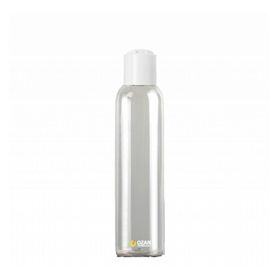 250 ml Toptan �effaf Uzun Pet �i�e Beyaz Disctop Kapak