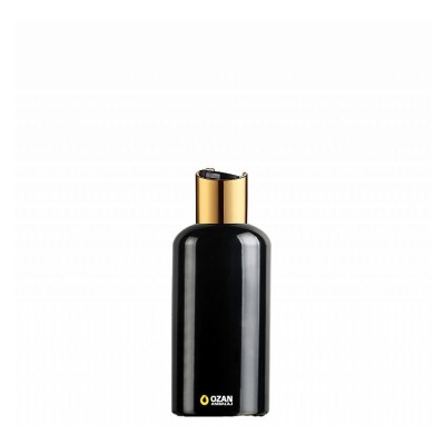 250 ml Toptan Siyah Pet �i�e Gold Siyah Disctop Kapak