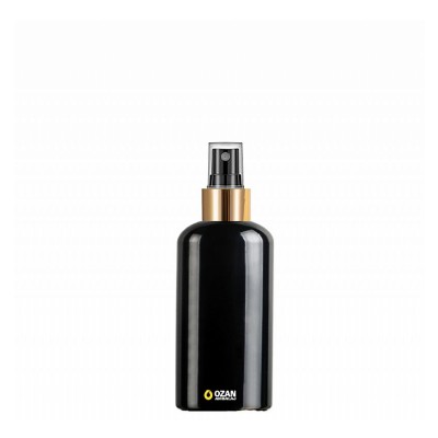 250 ml Toptan Siyah Pet �i�e Gold Siyah Parmak Spreyli