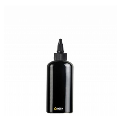 250 ml Toptan Siyah Pet �i�e Siyah Asans�r Kapak