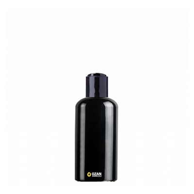 250 ml Toptan Siyah Pet �i�e Siyah Disctop Kapak