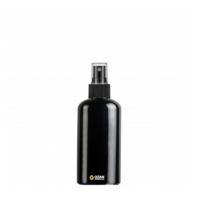 250 ml Toptan Siyah Pet �i�e Siyah Parmak Spreyli