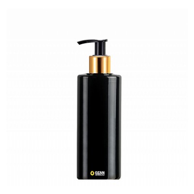 250 ml Toptan Siyah Silindir Pet �i�e Gold Siyah Losyon S�v� Sabun Pompas�