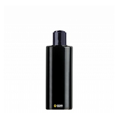 250 ml Toptan Siyah Silindir Pet �i�e Siyah Disctop Kapak