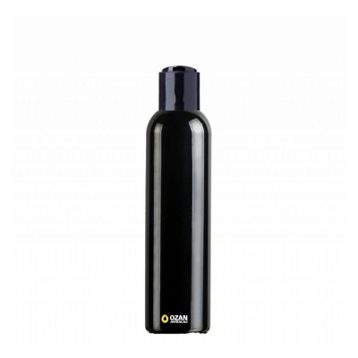 250 ml Toptan Siyah Uzun Pet �i�e Siyah Disctop Kapak