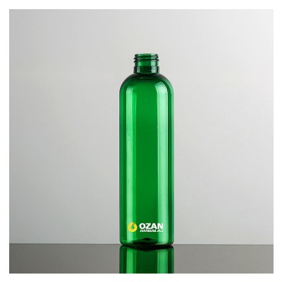 250 ml Ye�il Boston Yuvarlak Plastik Pet �i�e Siyah Mini Trigger Sprey ve Siyah Losyon Pompas�