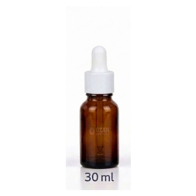 30 ml Amber Cam �i�e Beyaz Damlal�k