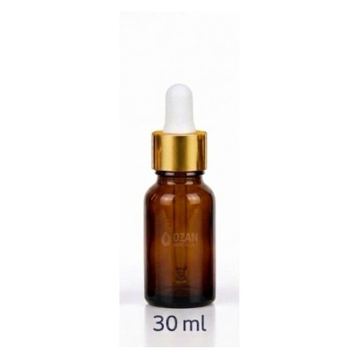30 ml Amber Cam �i�e Gold Beyaz Damlal�k