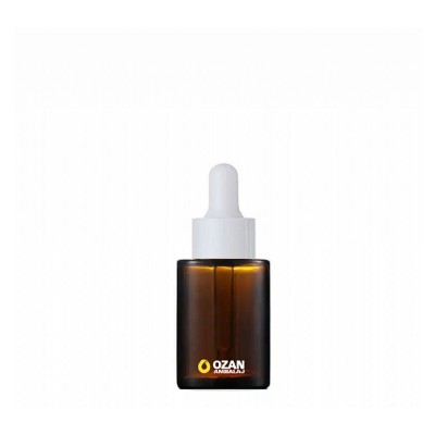 30 ml Amber Silindir Cam �i�e Beyaz Damlal�kl� 